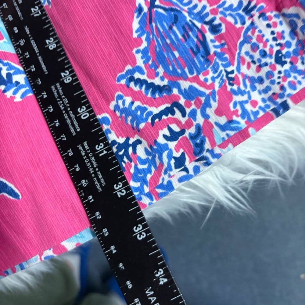 Lilly Pulitzer Cathy Shift Dress Samba Coral Print Capri Pink Size 0 - Picture 4 of 6